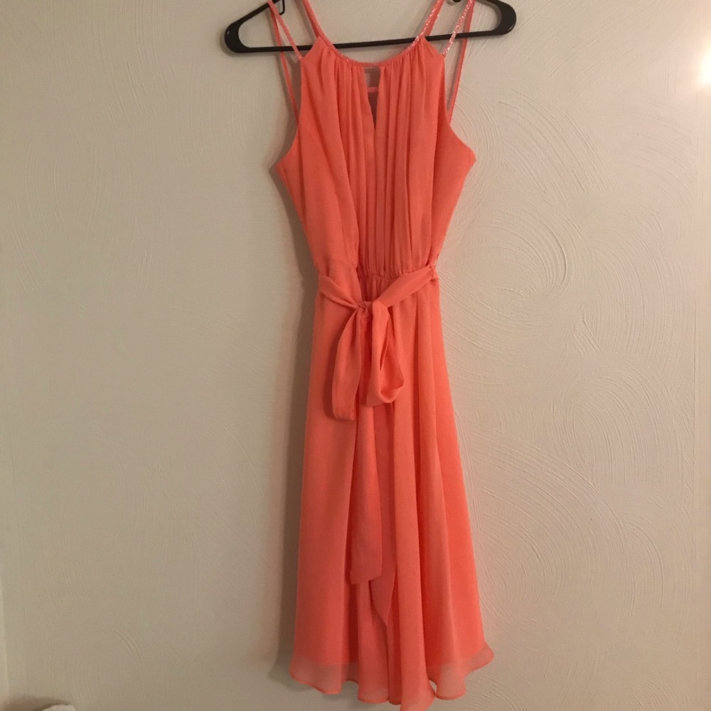 David’s Bridal Coral Dress